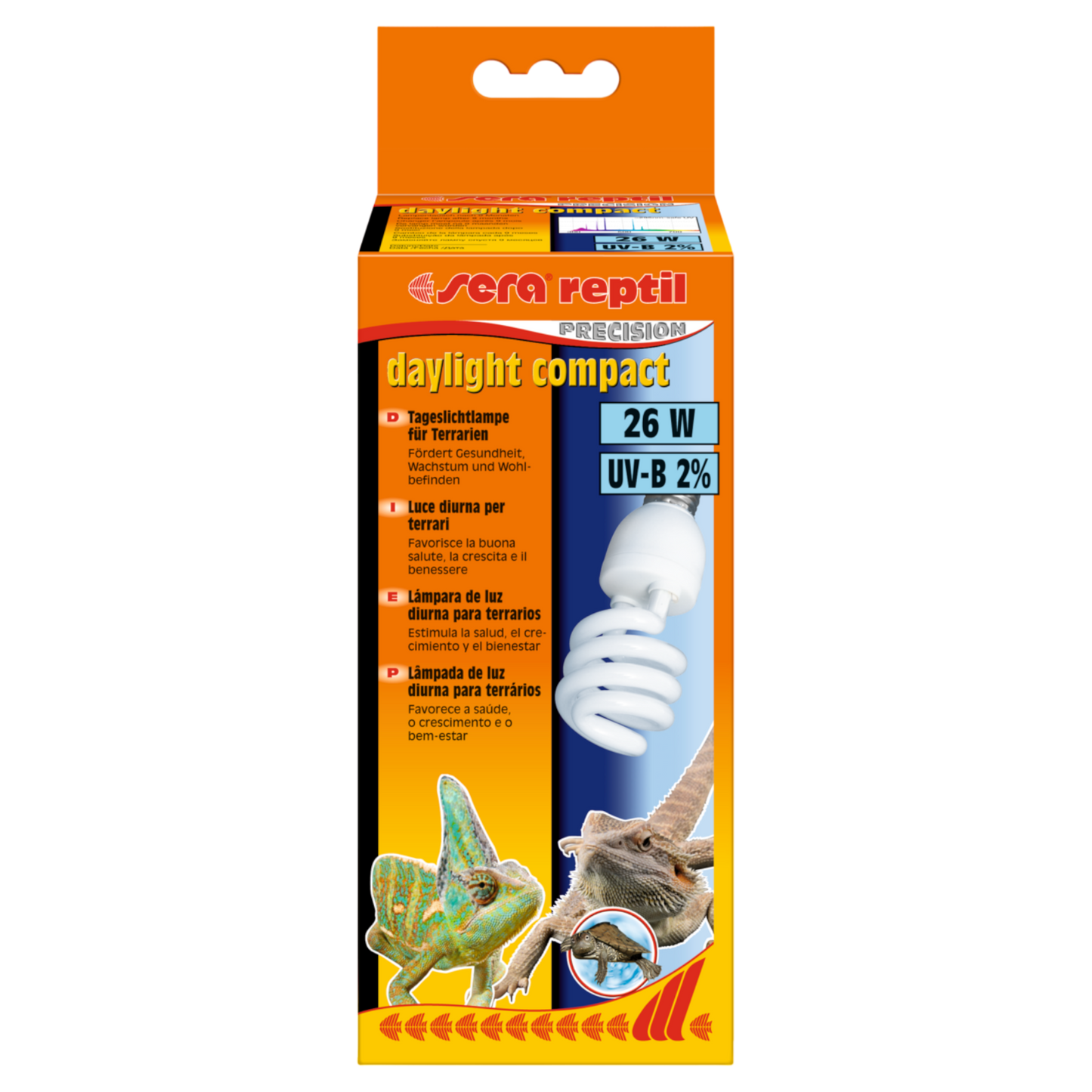 sera reptil daylight compact / 2 % UV-B / 26 W - AQUAWORLD.AT