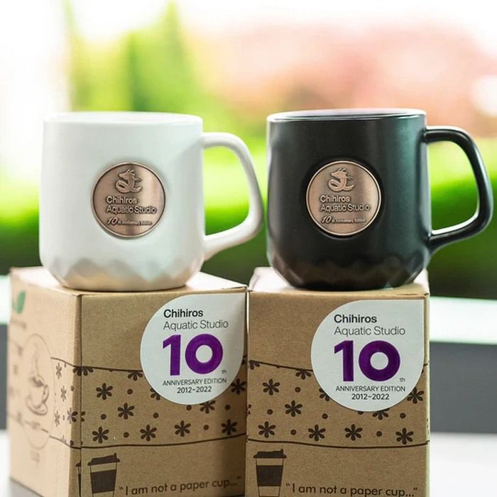 Chihiros Tasse 350 ml, Weiß oder Schwarz – Jubiläumsedition für Aquascaping-Enthusiasten - AQUAWORLD.AT