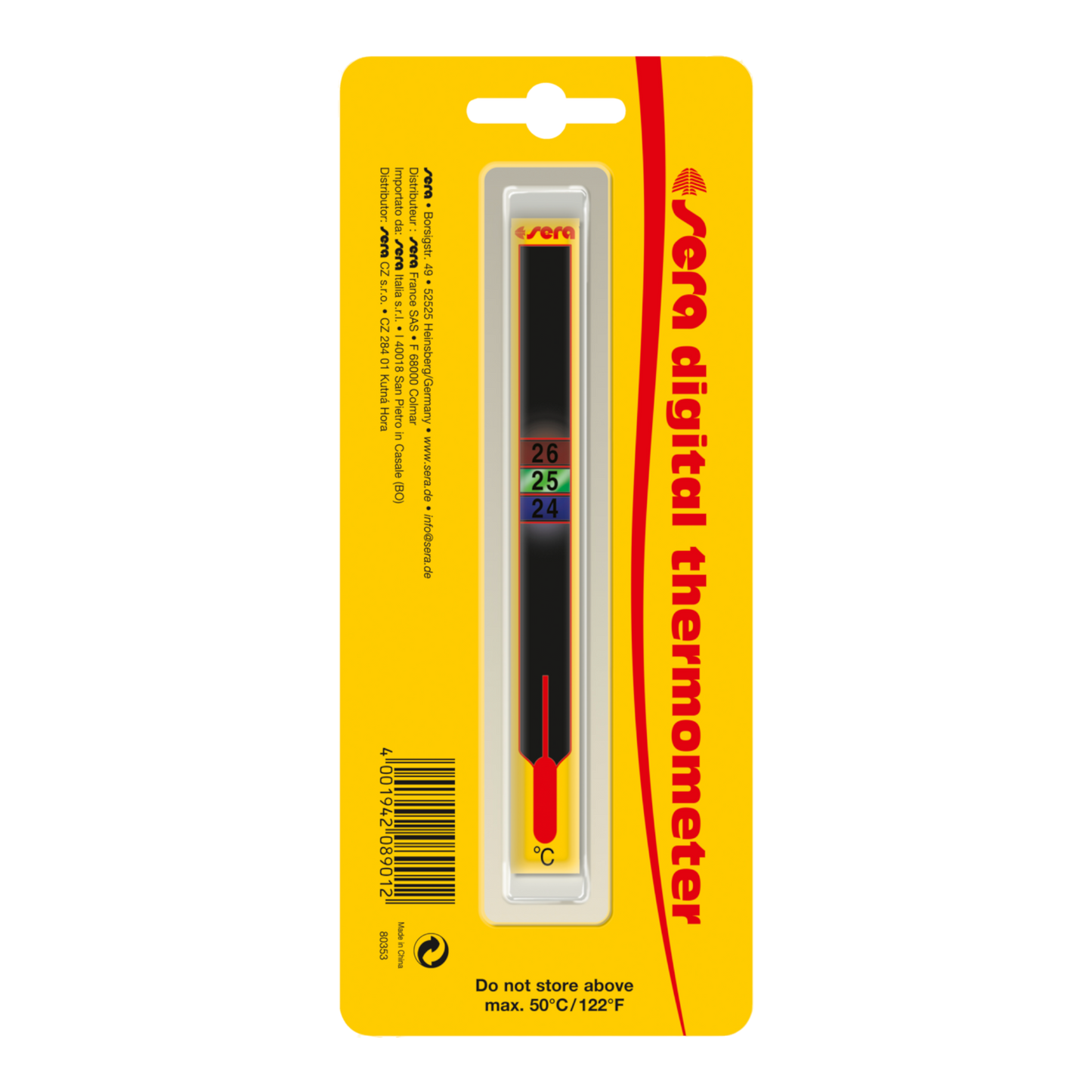 sera Stick-On LCD-Thermometer