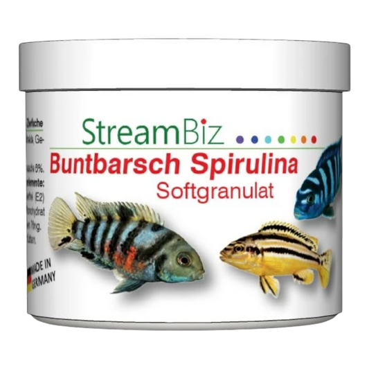 StreamBiz Buntbarsch Spirulina Softgranulat mit Seemandelbaum - AQUAWORLD.AT