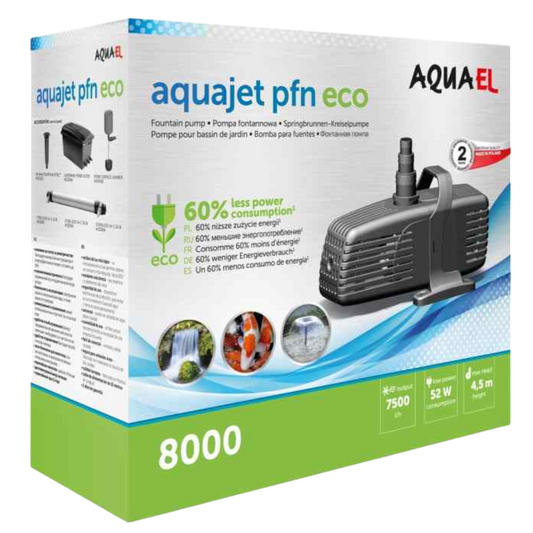 AQUAJET PFN ECO 8000 – Energieeffiziente Teichpumpe für vielfältige Anwendungen - AQUAWORLD.AT