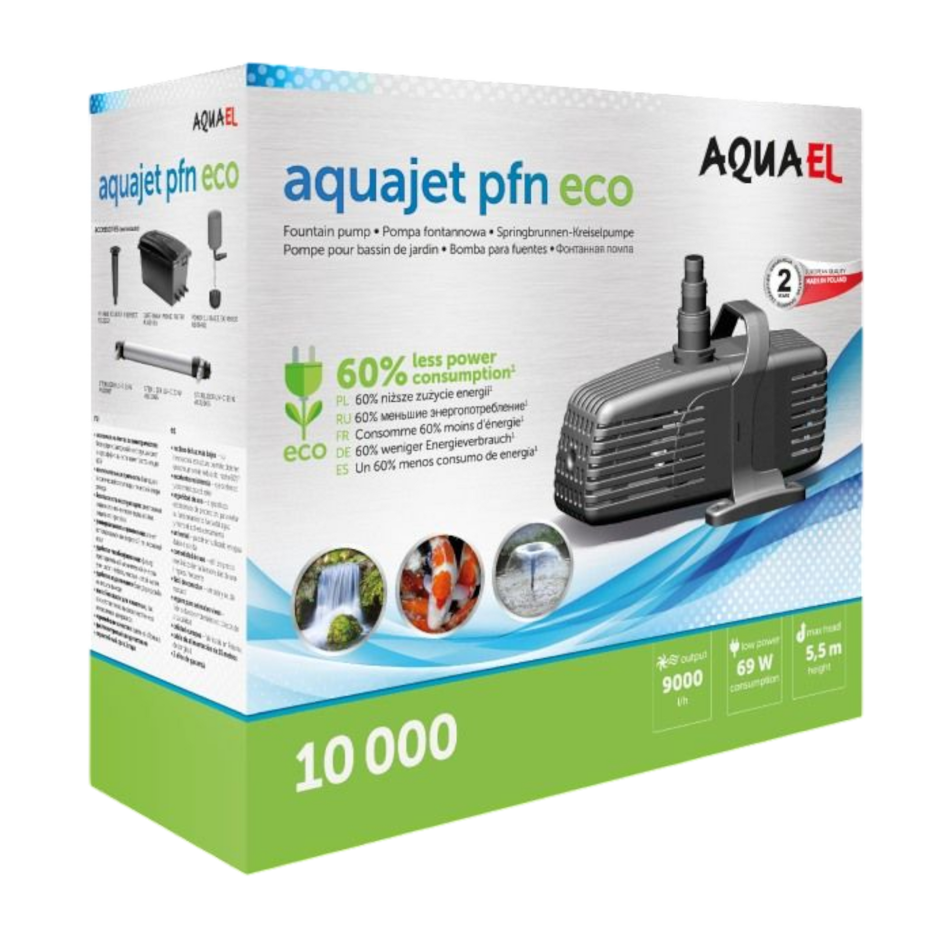 Teichpumpe AQUAJET PFN ECO 10000 – Leistungsstarke und energieeffiziente Pumpe für Ihren Teich - AQUAWORLD.AT