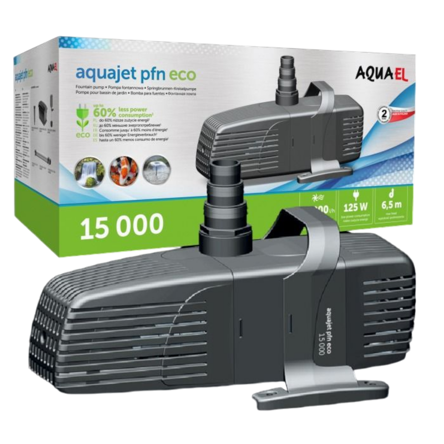 Teichpumpe AQUAJET PFN ECO 15000 – Leistungsstarke und energieeffiziente Pumpe für Ihren Teich - AQUAWORLD.AT