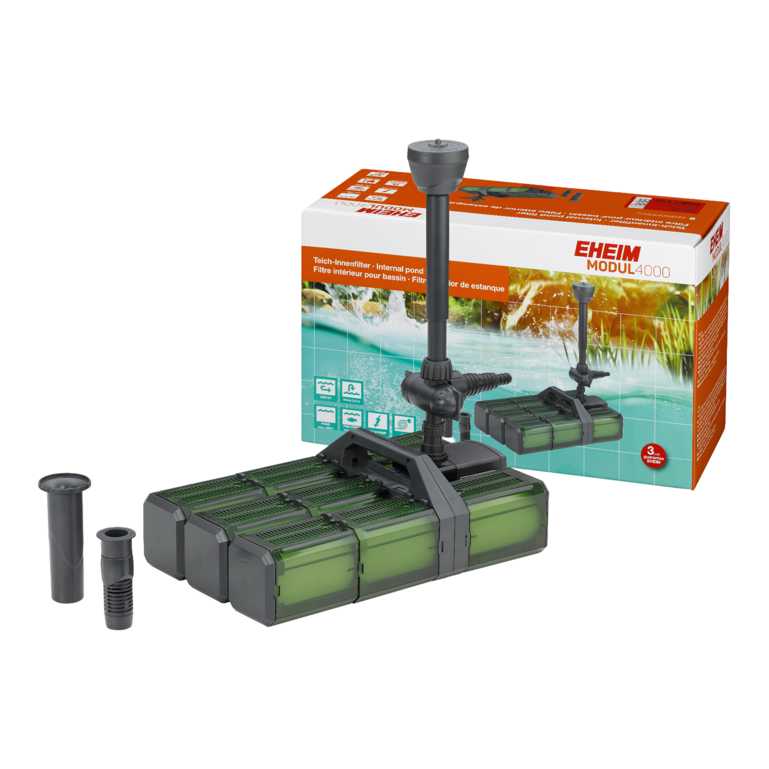 EHEIM Modul 4000 – Leistungsstarker Innenfilter für Teiche mit Wasserspieloption - AQUAWORLD.AT