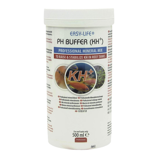  Easy-Life PH Buffer ist eine kräftige und konzentrierte Mischung um den KH-Wert zu erhöhen und den pH-Wert zu puffern. Der Packungsinhalt von 500 ml ist ausreichend für ungefähr 18.100 dKH.