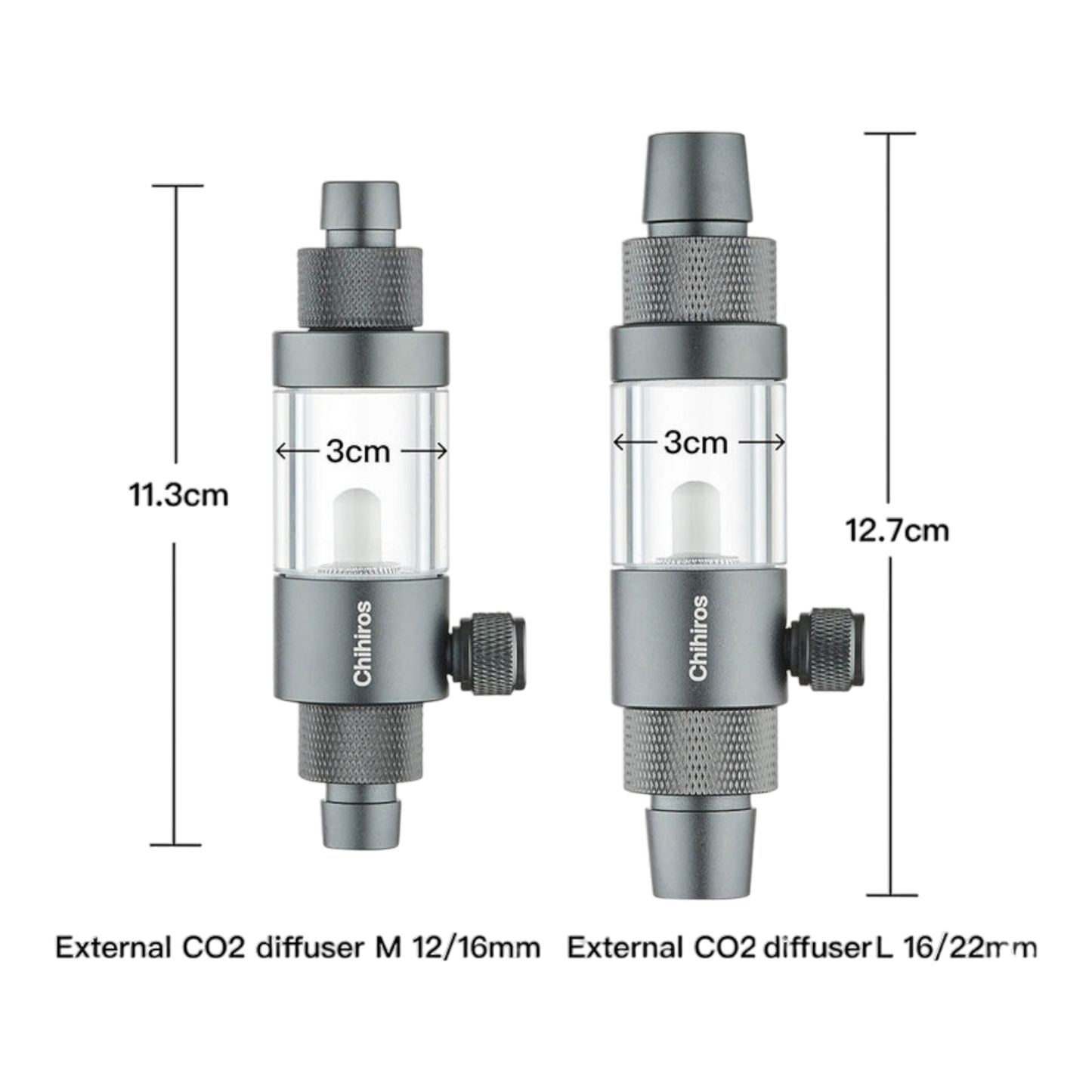 Chihiros Inline CO₂-Diffusor – Externer CO₂-Diffusor für Aquarien 12/16 mm