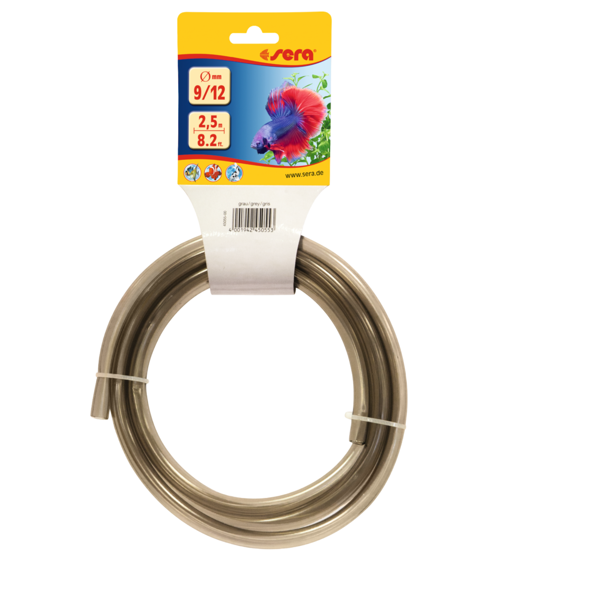 sera Schlauch 9/12 grau 2,5 m - AQUAWORLD.AT